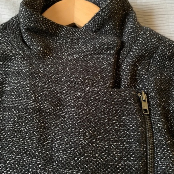 Black & white tweed MOTO jacket - XSmall Petite - Picture 5 of 6